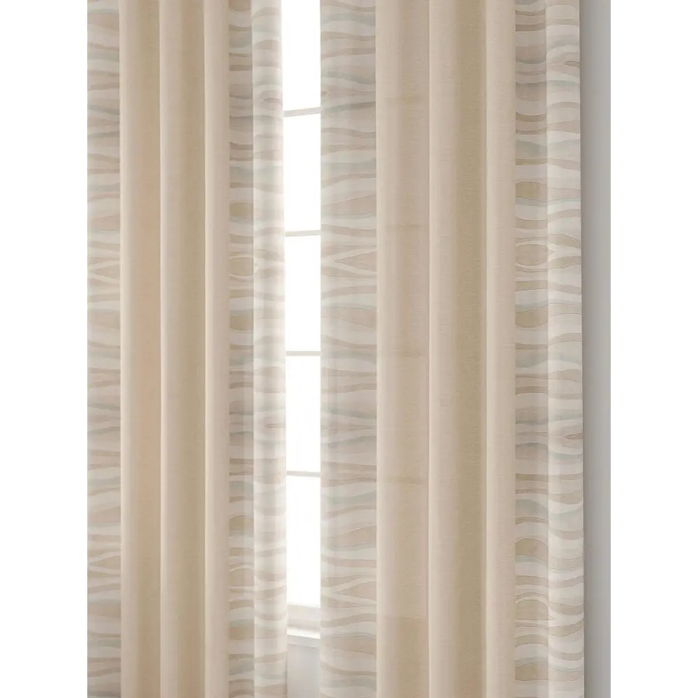 Фото 5 Комплект штор At home Базовая коллекция AT937158 на шторной ленте 280x150 см цвет бежевый Фото 5 Комплект штор At home Базовая коллекция AT937158 на шторной ленте 280x150 см цвет бежевый