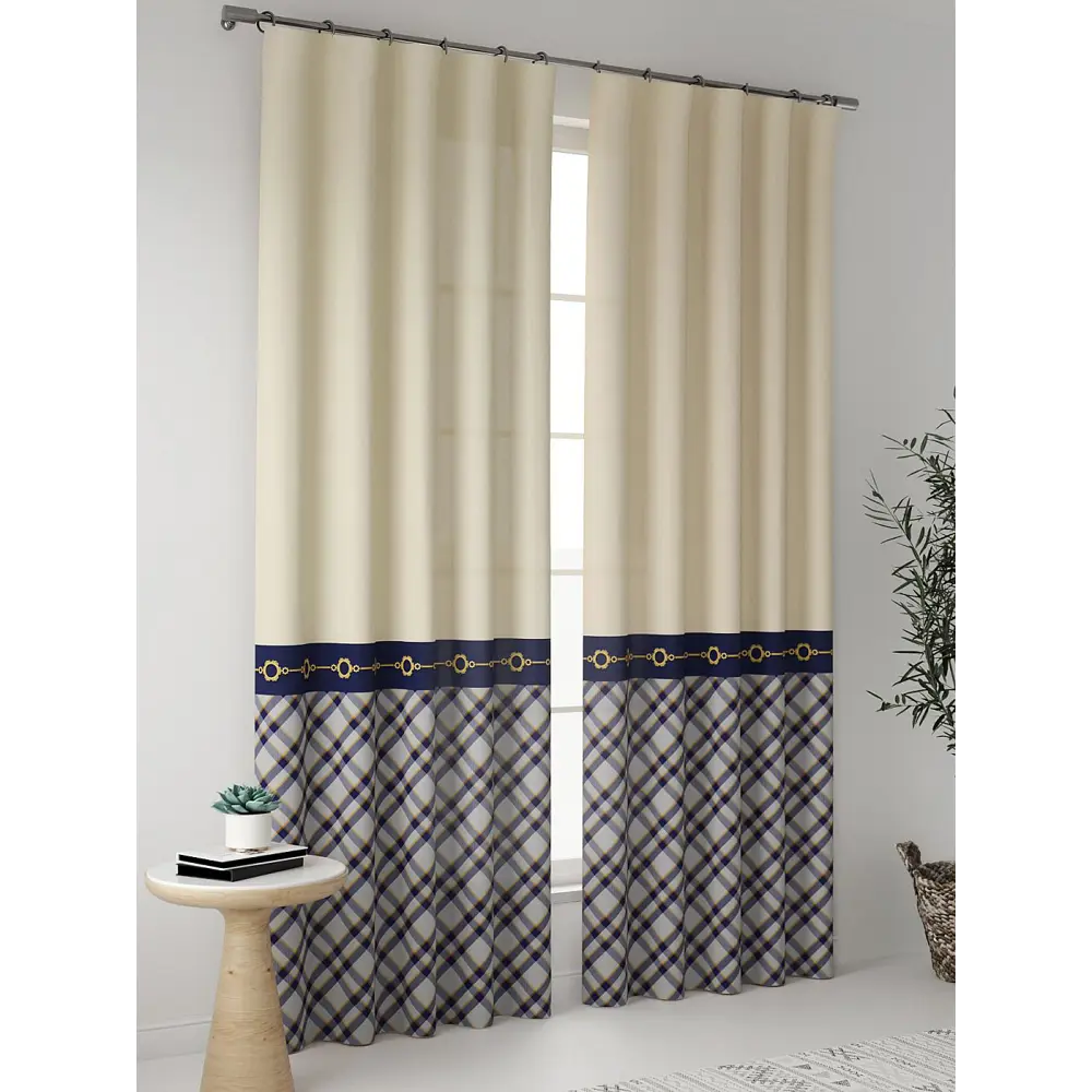 Фото Комплект штор At home Базовая коллекция AT937146 на шторной ленте 280x150 см цвет бежевый Фото Комплект штор At home Базовая коллекция AT937146 на шторной ленте 280x150 см цвет бежевый