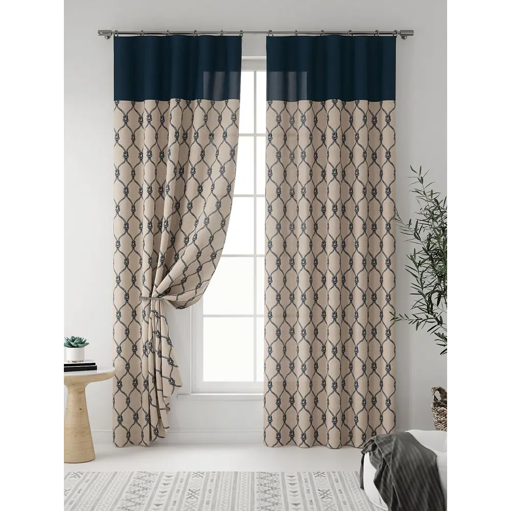 Фото 2 Комплект штор At home Базовая коллекция AT937126 на шторной ленте 280x150 см цвет бежевый Фото 2 Комплект штор At home Базовая коллекция AT937126 на шторной ленте 280x150 см цвет бежевый