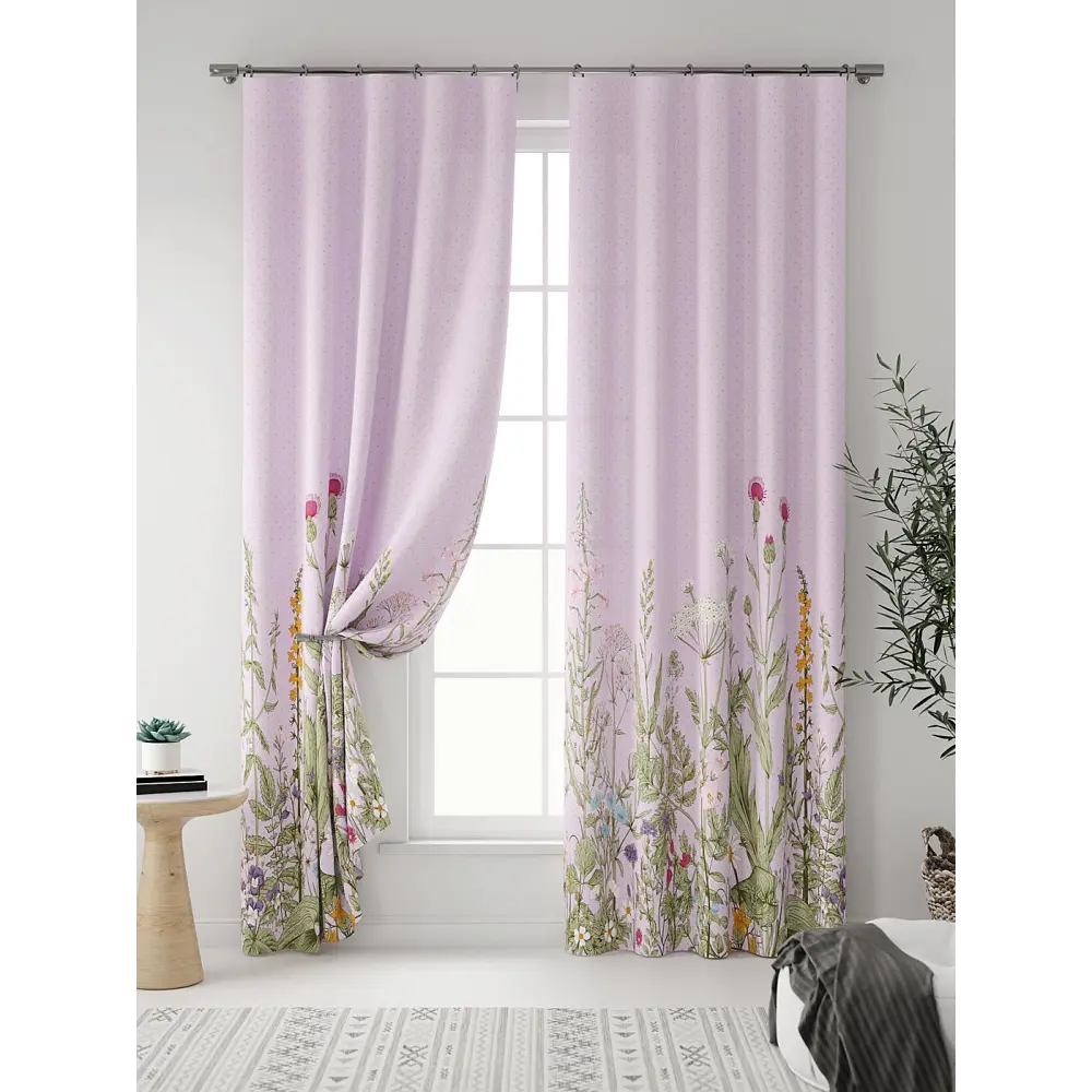 Фото 4 Комплект штор At home Базовая коллекция AT937106 на шторной ленте 280x150 см цвет розовый Фото 4 Комплект штор At home Базовая коллекция AT937106 на шторной ленте 280x150 см цвет розовый