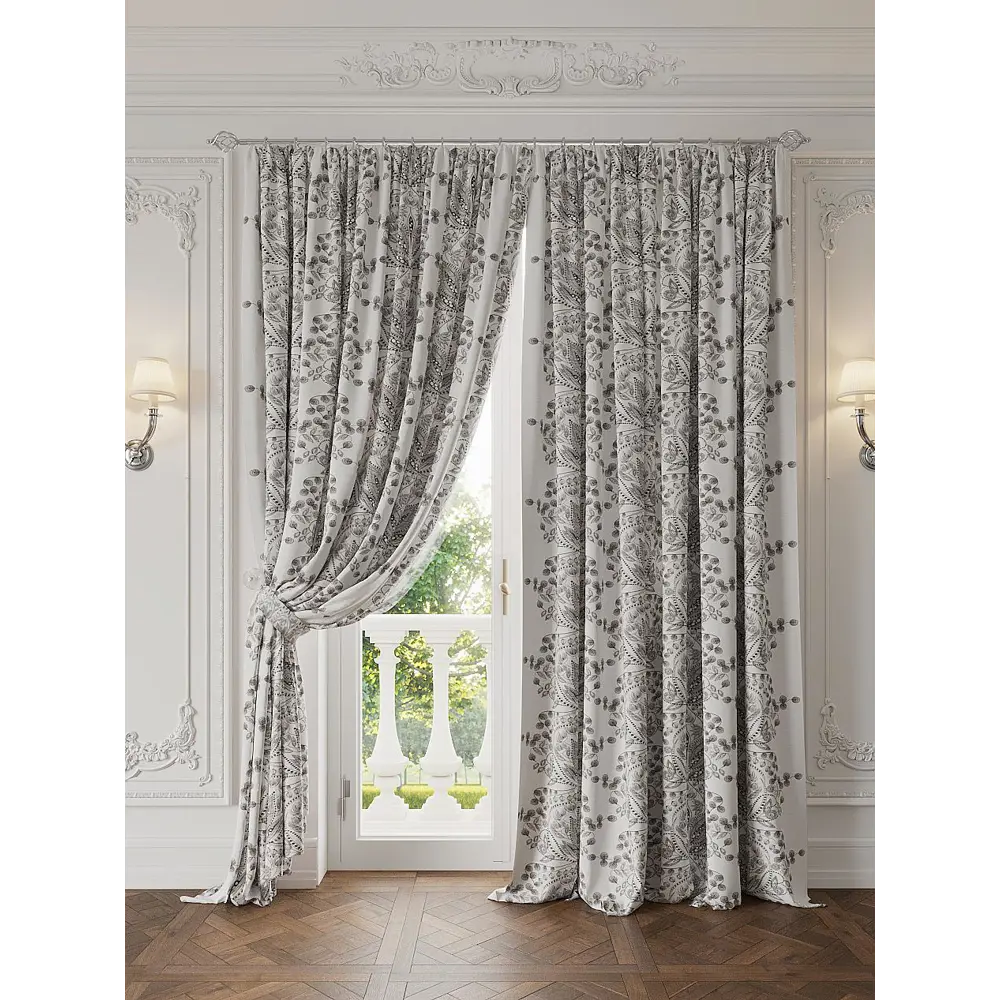 Фото 2 Комплект штор At home Базовая коллекция AT980451 на шторной ленте 280x220 см цвет белый Фото 2 Комплект штор At home Базовая коллекция AT980451 на шторной ленте 280x220 см цвет белый