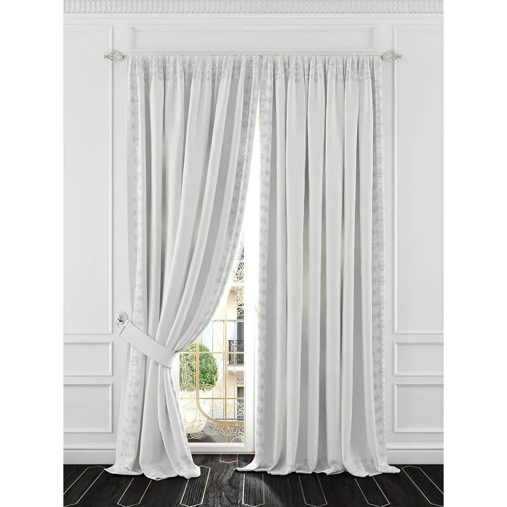 Фото 3 Комплект штор At home Базовая коллекция AT980354 на шторной ленте 280x220 см цвет бежевый Фото 3 Комплект штор At home Базовая коллекция AT980354 на шторной ленте 280x220 см цвет бежевый