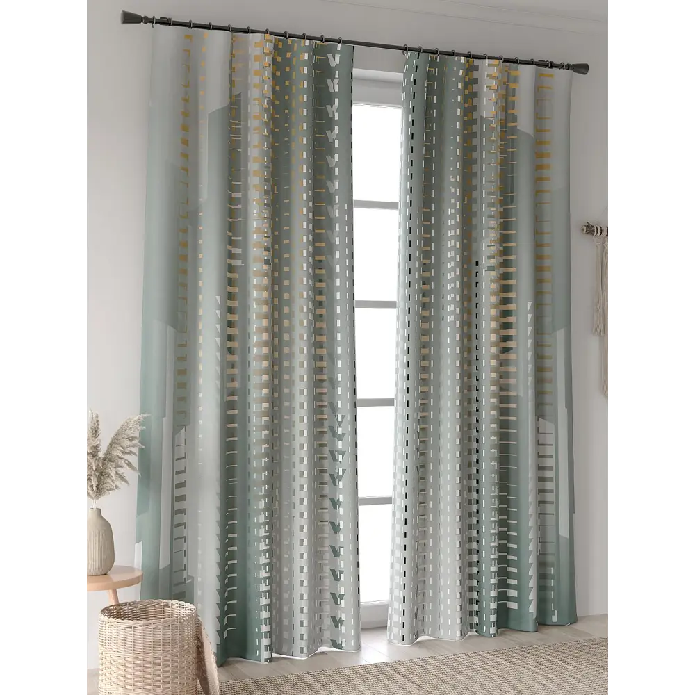 Фото 2 Комплект штор At home Базовая коллекция AT601035 на шторной ленте 250x150 см цвет бежевый