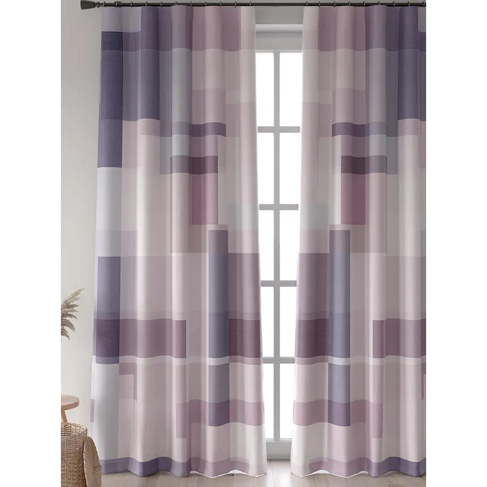 Фото Комплект штор At home Базовая коллекция AT601010 на шторной ленте 250x150 см цвет фиолетовый Фото Комплект штор At home Базовая коллекция AT601010 на шторной ленте 250x150 см цвет фиолетовый