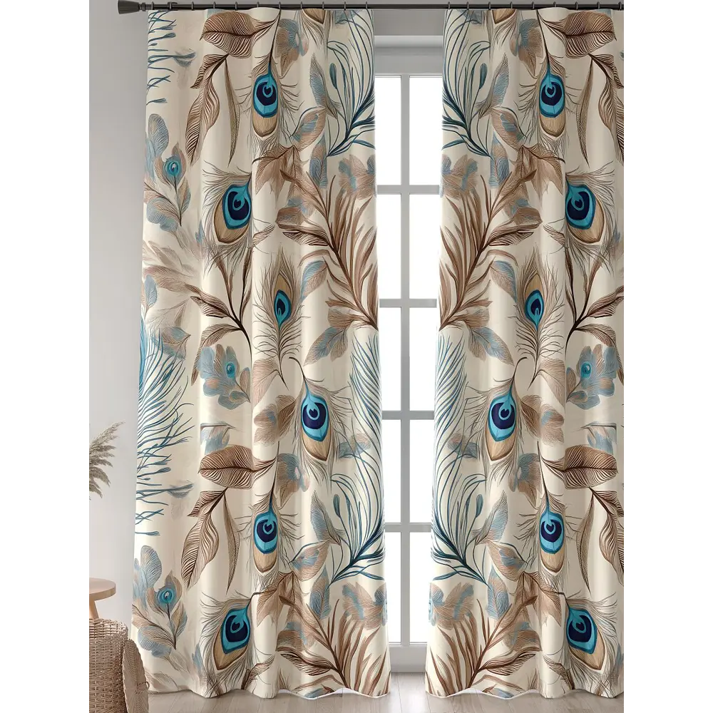 Фото 4 Комплект штор At home Базовая коллекция AT601162 на шторной ленте 250x150 см цвет бежевый Фото 4 Комплект штор At home Базовая коллекция AT601162 на шторной ленте 250x150 см цвет бежевый
