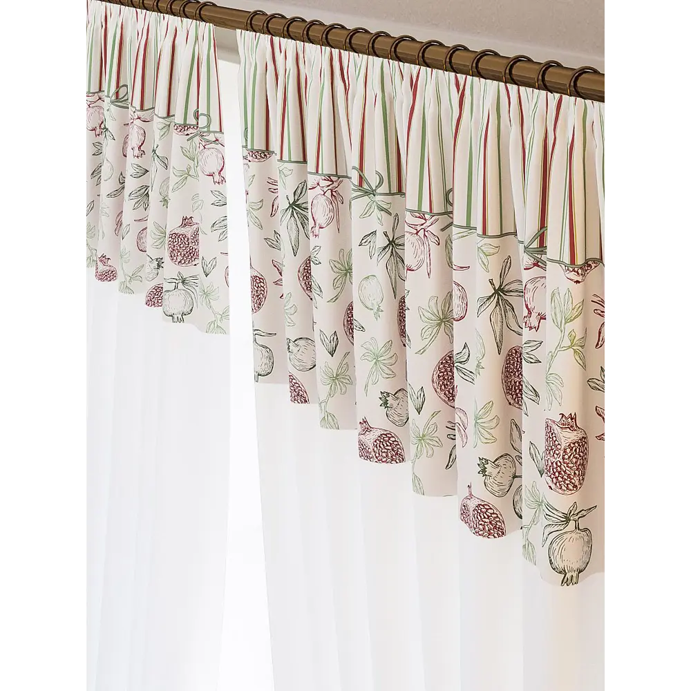 Фото Комплект штор At home Базовая коллекция AT529026 на шторной ленте 180x145 см цвет белый