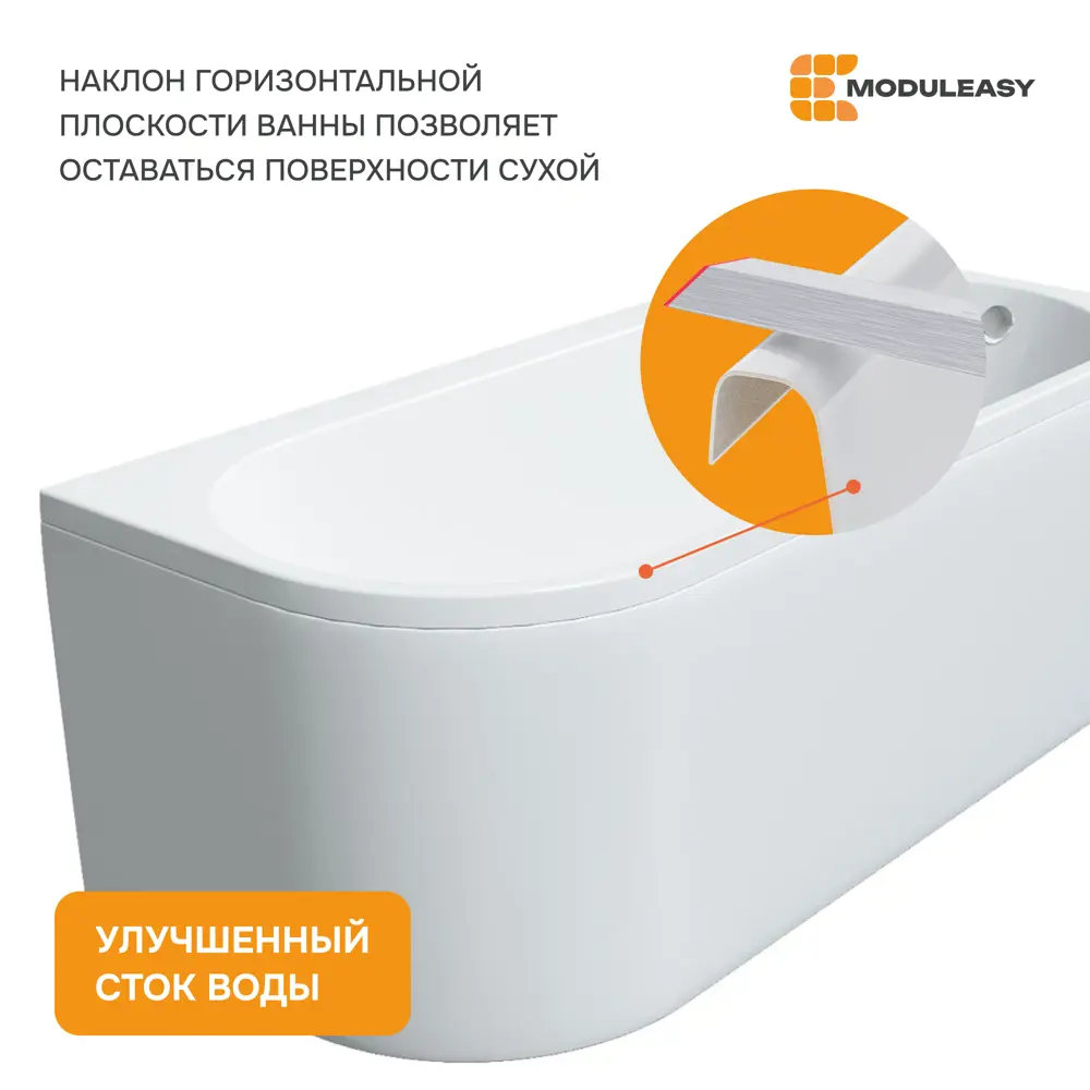 Фото 4 Прямоугольная ванна Moduleasy SAM MG 01сэм1775пкп акрил 170x75см Фото 4 Прямоугольная ванна Moduleasy SAM MG 01сэм1775пкп акрил 170x75см