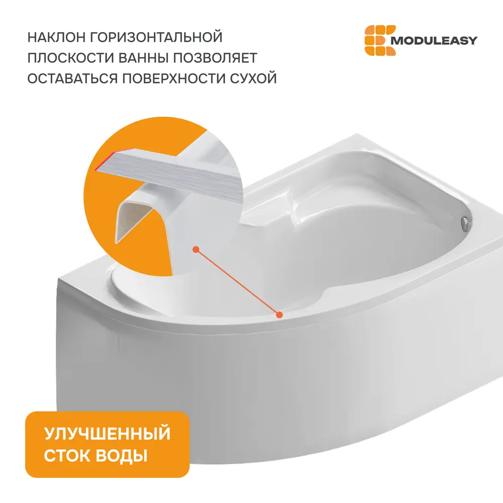 Фото 4 Прямоугольная ванна Moduleasy KATE 01ке1710лкс2+ акрил 170x105см Фото 4 Прямоугольная ванна Moduleasy KATE 01ке1710лкс2+ акрил 170x105см