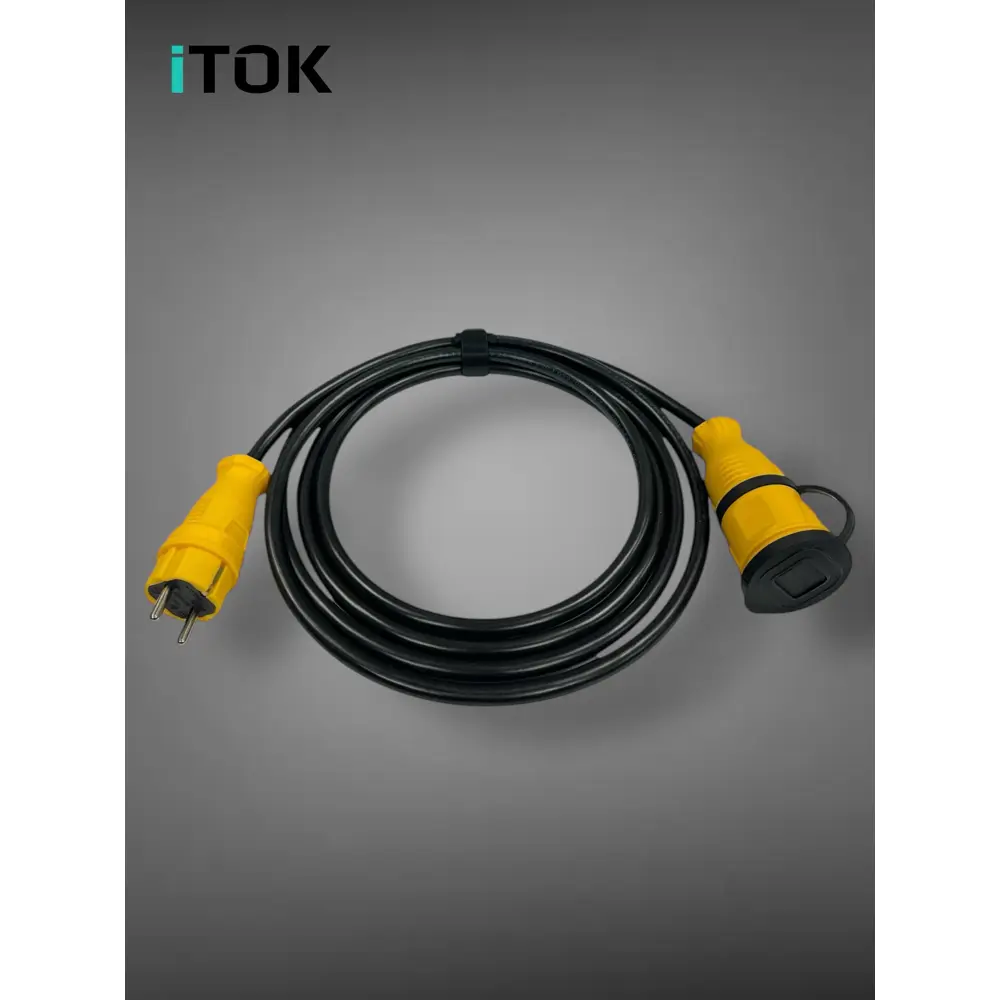 Фото 9 Удлинитель-шнур Itok i-connect-color-SU-KG-210-1-44-30-yellow 2x1 30 м 1 розетка 2200 Вт без заземления IP44 цвет желтый