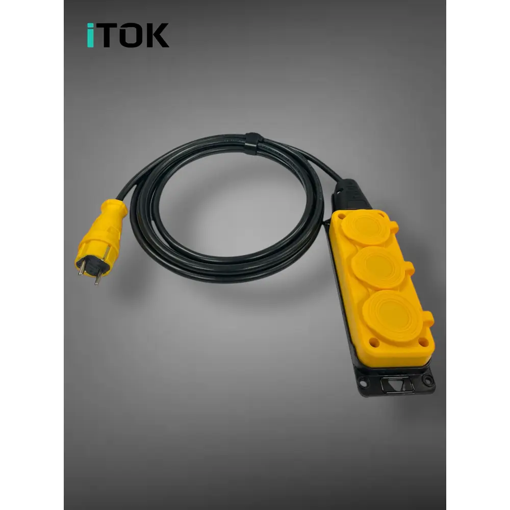 Фото 9 Удлинитель-шнур Itok i-connect-color-SU-PVS-325-3-54-5-yellow 3x2.5 5 м 3 розетки 3500 Вт с заземлением IP54 цвет желтый Фото 9 Удлинитель-шнур Itok i-connect-color-SU-PVS-325-3-54-5-yellow 3x2.5 5 м 3 розетки 3500 Вт с заземлением IP54 цвет желтый