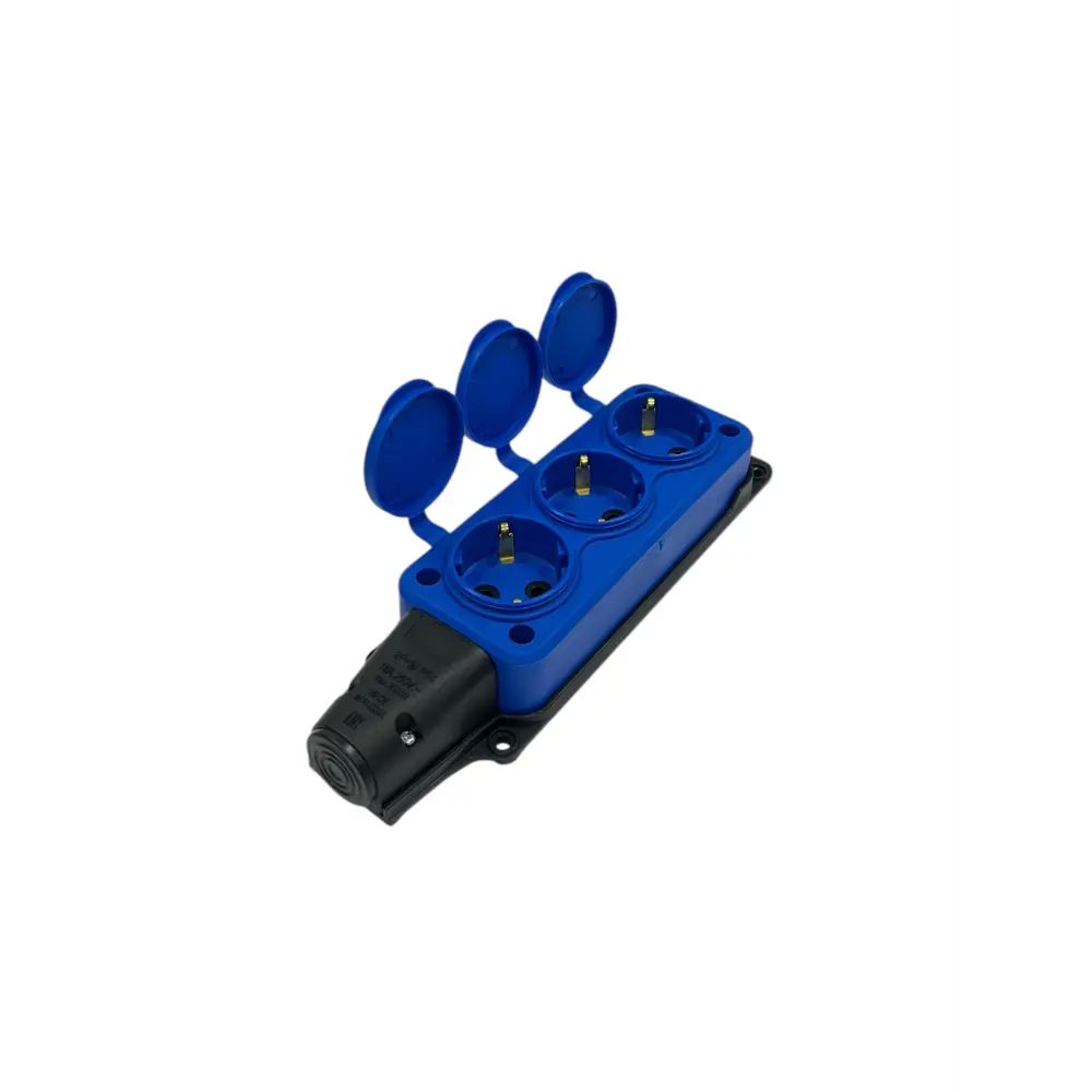 Фото 6 Удлинитель-шнур Itok i-connect-color-SUR-PVS-215-3-54-15-blue 2x1.5 15 м 3 розетки 3500 Вт без заземления IP54 цвет синий Фото 6 Удлинитель-шнур Itok i-connect-color-SUR-PVS-215-3-54-15-blue 2x1.5 15 м 3 розетки 3500 Вт без заземления IP54 цвет синий