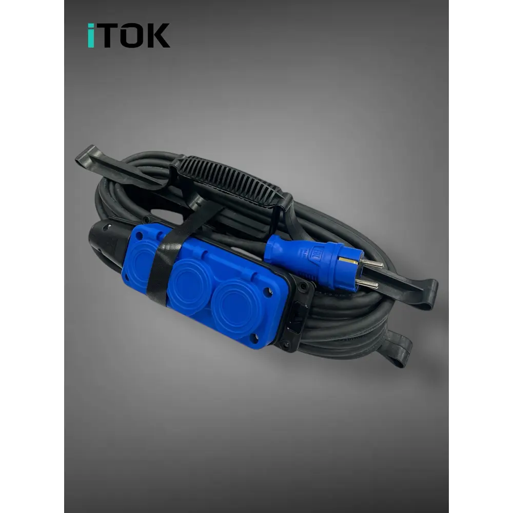 Фото 9 Удлинитель-шнур Itok i-connect-color-SUR-KG-315-3-54-10-blue 3x1.5 10 м 3 розетки 3500 Вт с заземлением IP54 цвет синий Фото 9 Удлинитель-шнур Itok i-connect-color-SUR-KG-315-3-54-10-blue 3x1.5 10 м 3 розетки 3500 Вт с заземлением IP54 цвет синий