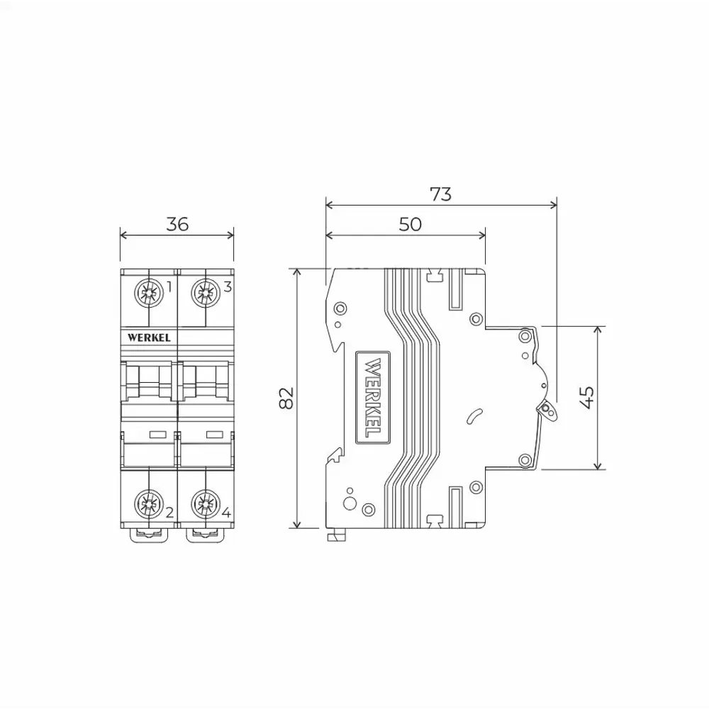 Фото 5 Автоматический выключатель Werkel W902P166 2P C16 А 6 кА a062542