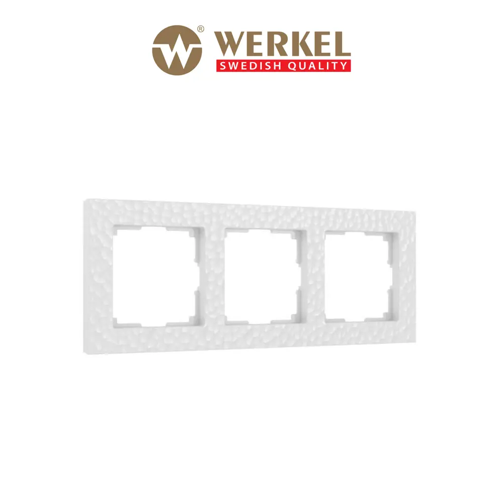 Фото Рамка для розеток и выключателей Werkel Hammer W0032401 3 поста цвет белый Фото Рамка для розеток и выключателей Werkel Hammer W0032401 3 поста цвет белый