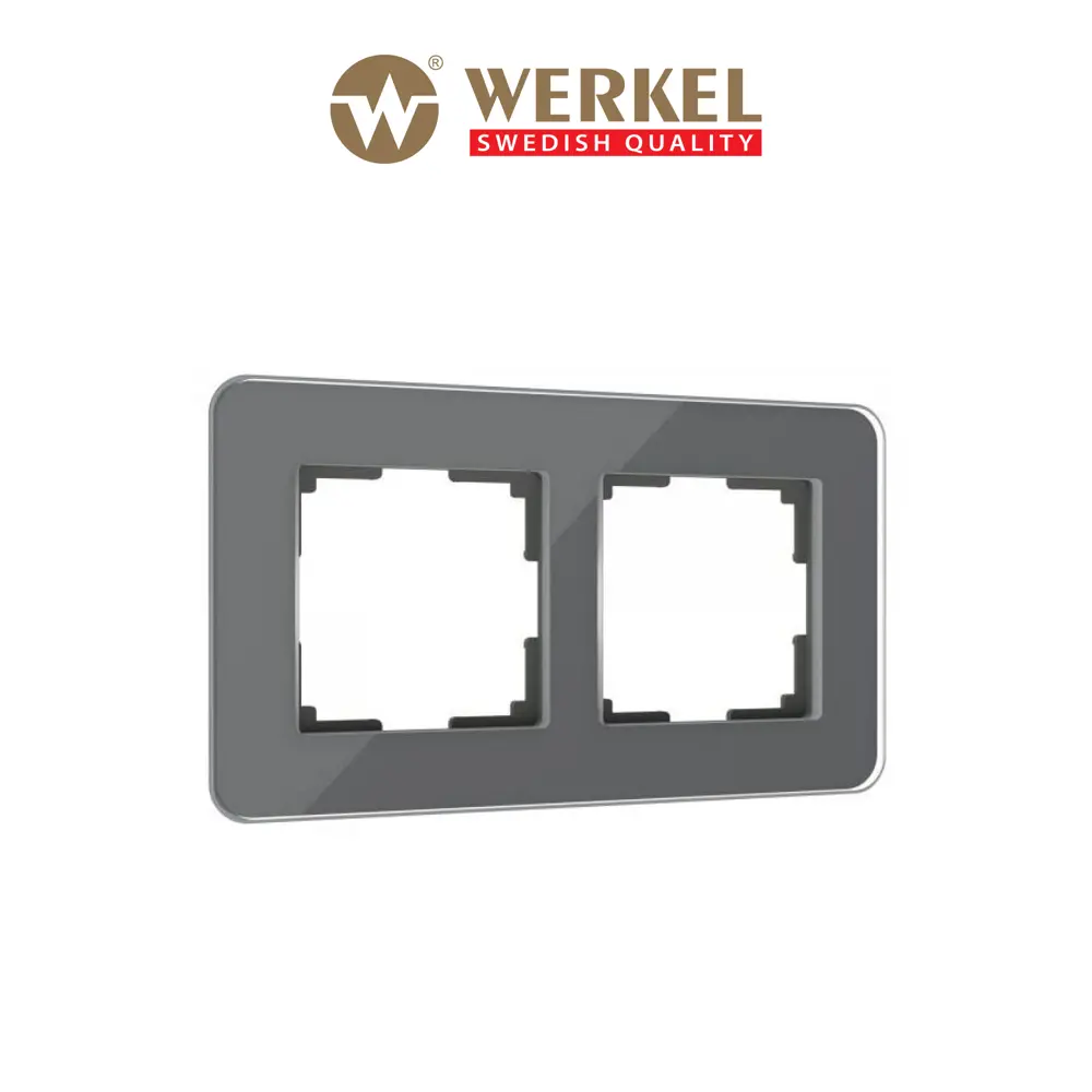 Фото Рамка для розеток и выключателей Werkel Elite 2 поста цвет графит Фото Рамка для розеток и выключателей Werkel Elite 2 поста цвет графит