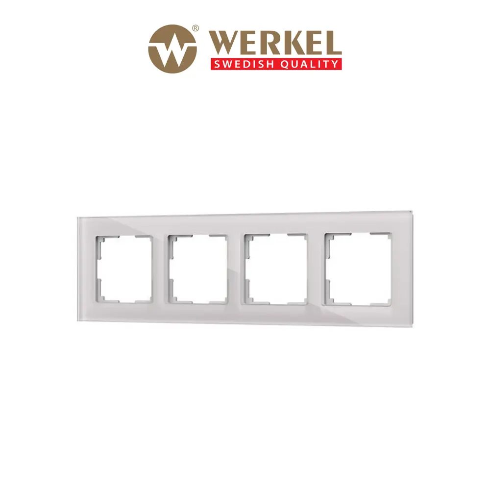Фото Рамка для розеток и выключателей Werkel Favorit 4 поста цвет дымчатый Фото Рамка для розеток и выключателей Werkel Favorit 4 поста цвет дымчатый