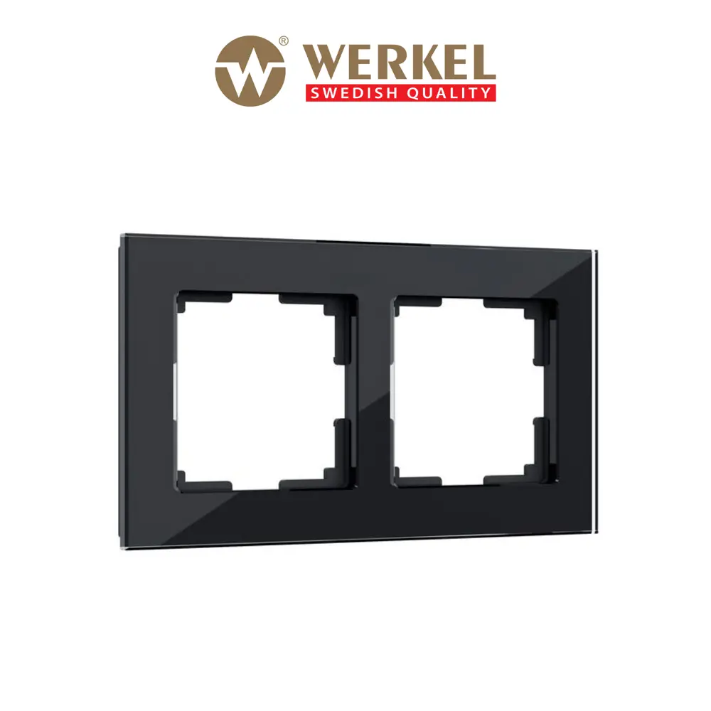 Фото Рамка для розеток и выключателей Werkel Aluminium 2 поста цвет черный Фото Рамка для розеток и выключателей Werkel Aluminium 2 поста цвет черный