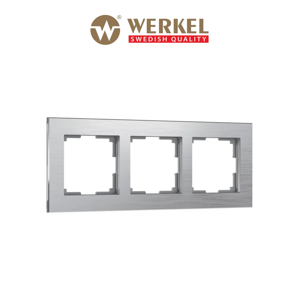 Фото Рамка для розеток и выключателей Werkel Aluminium 3 поста цвет алюминий Фото Рамка для розеток и выключателей Werkel Aluminium 3 поста цвет алюминий