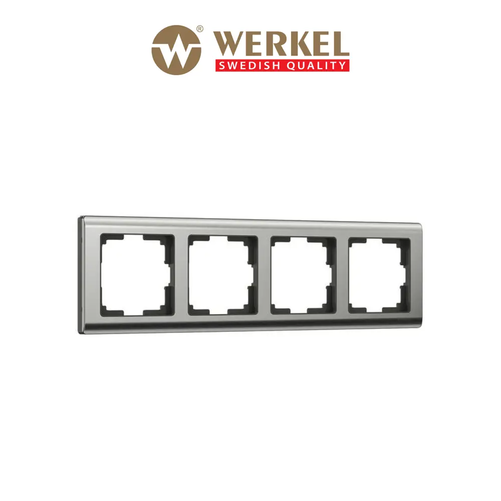 Фото Рамка Werkel Серия отсутствует 4 поста цвет глянцевый никель