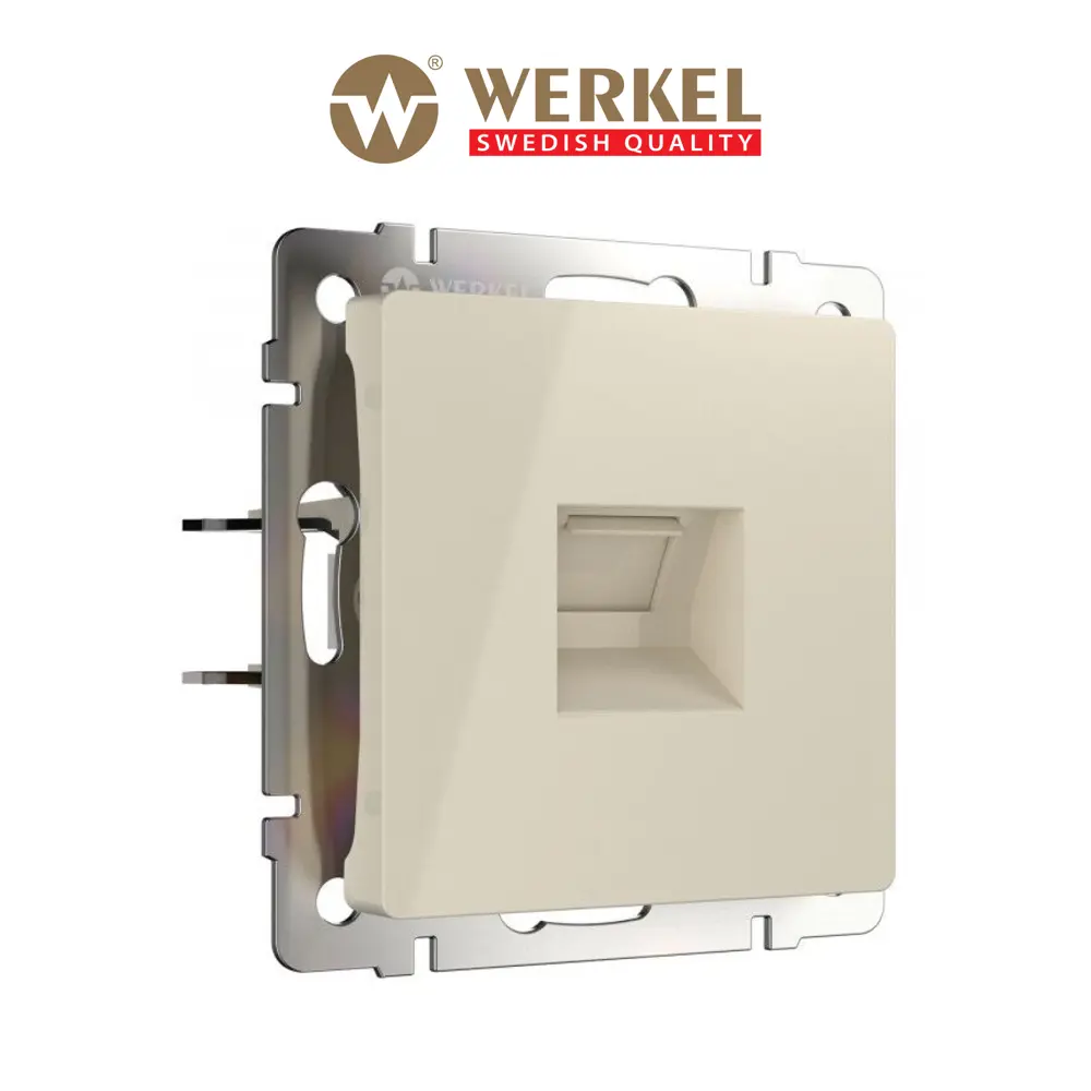 Фото Розетка компьютерная встраиваемая Werkel a051467 RJ45 цвет слоновая кость Фото Розетка компьютерная встраиваемая Werkel a051467 RJ45 цвет слоновая кость
