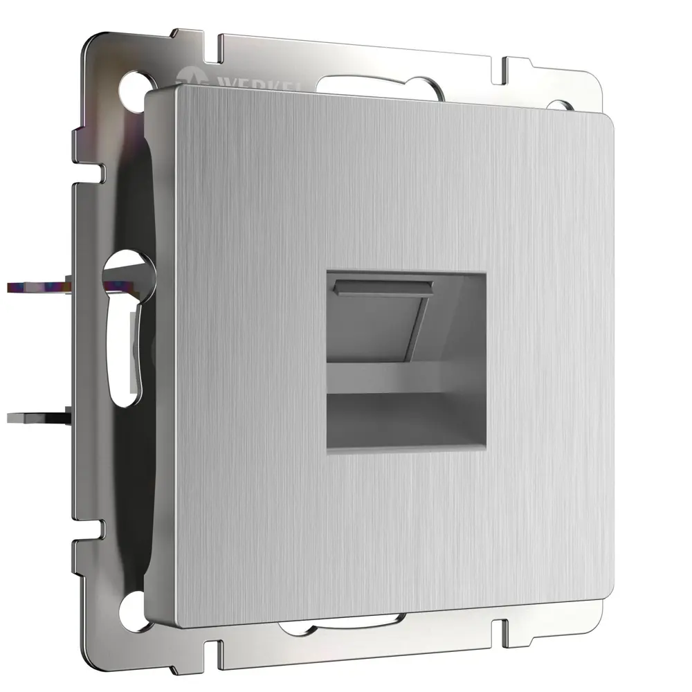 Фото 3 Розетка RJ45 встраиваемая Werkel a051360 цвет серебряный Фото 3 Розетка RJ45 встраиваемая Werkel a051360 цвет серебряный