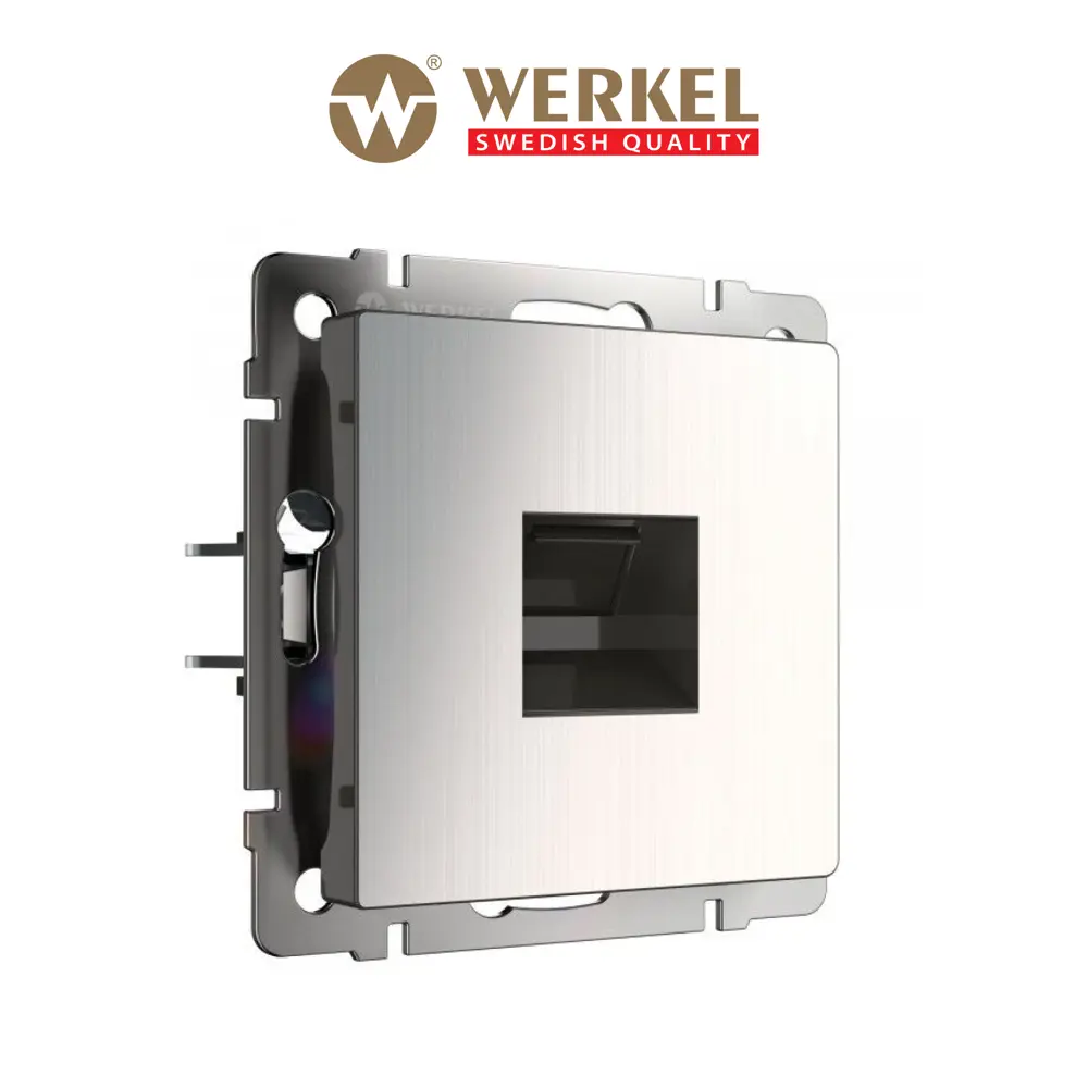 Фото 2 Розетка компьютерная встраиваемая Werkel a051079 RJ45 цвет глянцевый никель Фото 2 Розетка компьютерная встраиваемая Werkel a051079 RJ45 цвет глянцевый никель