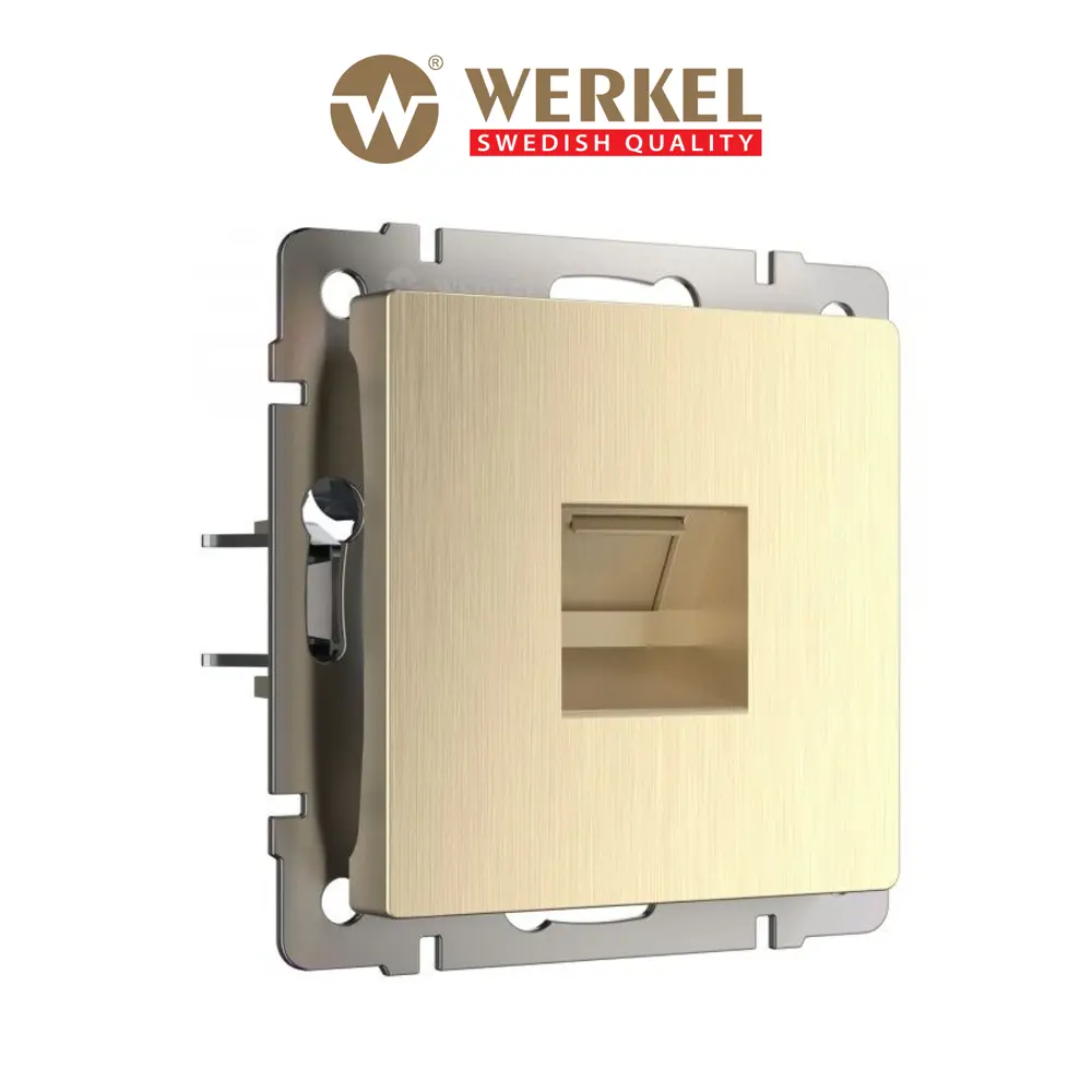 Фото Розетка RJ45 встраиваемая Werkel a051424 цвет шампань Фото Розетка RJ45 встраиваемая Werkel a051424 цвет шампань
