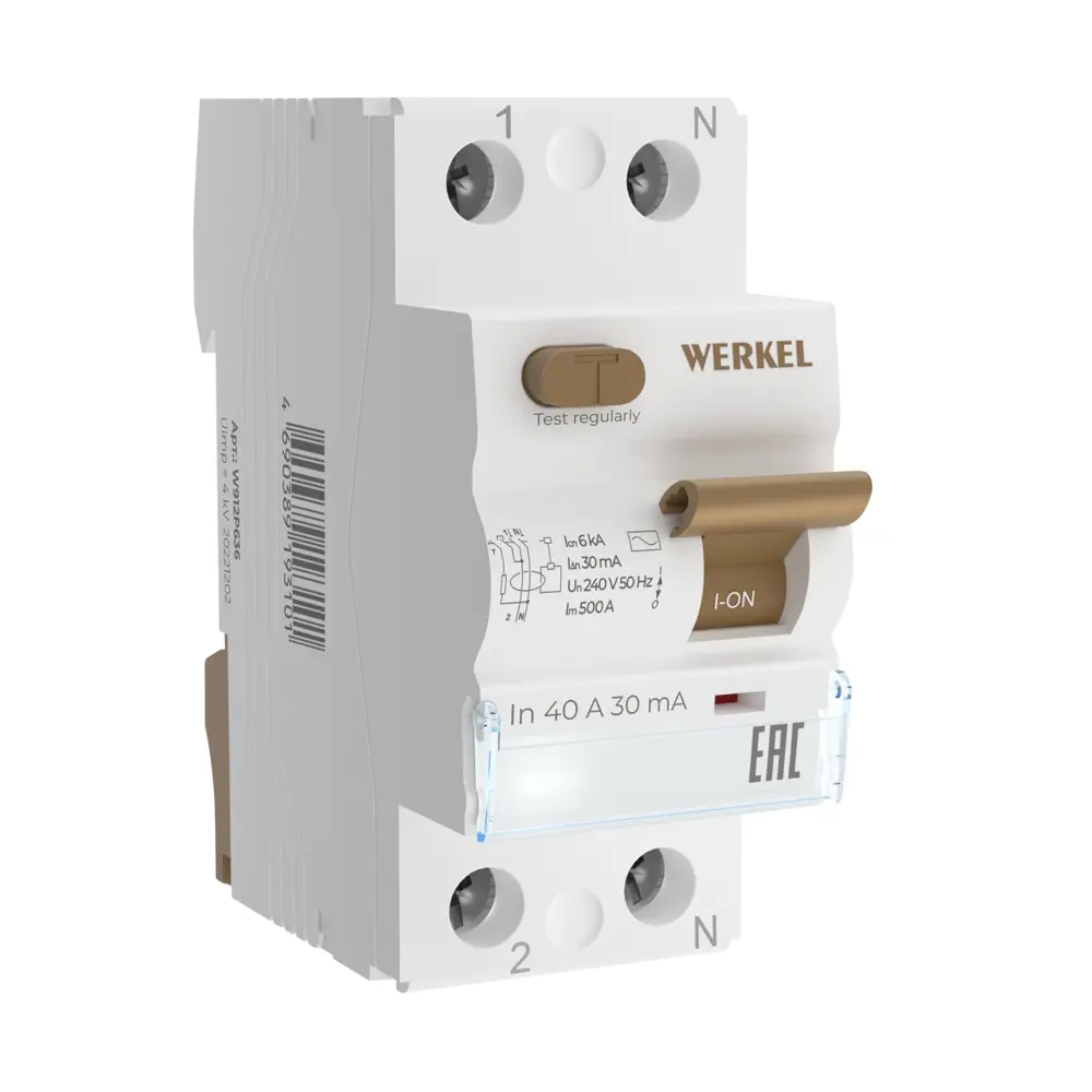 Фото 2 УЗО Werkel W912P406 1P+N 40 А 30 мА C a062443