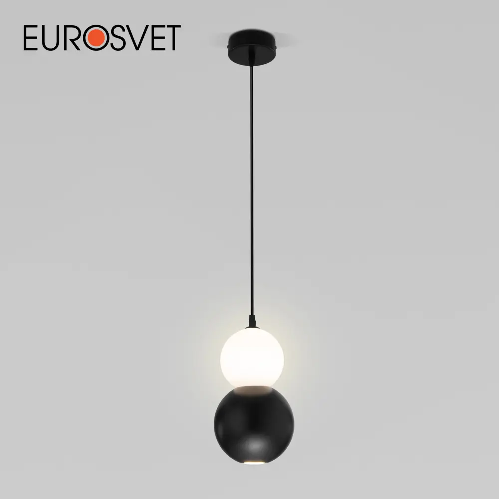 Фото Светильник подвесной светодиодный EUROSVET 50251/1 LED Polar 3 м² нейтральный белый свет цвет черный/белый матовый Фото Светильник подвесной светодиодный EUROSVET 50251/1 LED Polar 3 м² нейтральный белый свет цвет черный/белый матовый