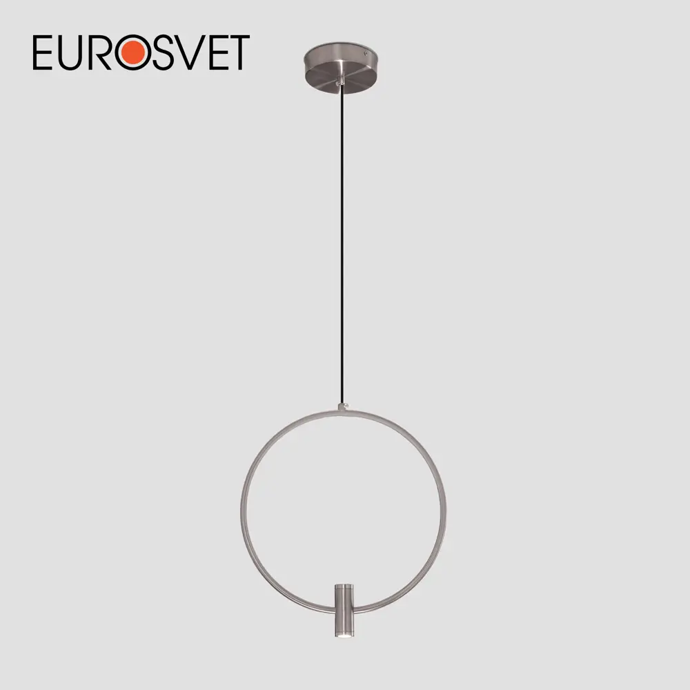 Фото Светильник подвесной светодиодный Eurosvet 50257/1 led 1 м² нейтральный белый свет цвет серый/серебристый