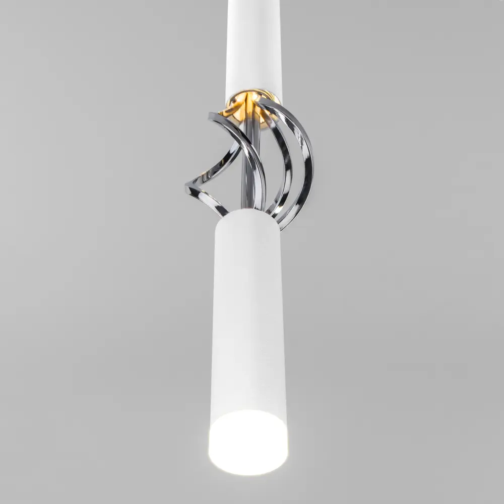 Фото 6 Светильник подвесной светодиодный Eurosvet 50191/1 led белый/хром 2 м² нейтральный белый свет цвет белый Фото 6 Светильник подвесной светодиодный Eurosvet 50191/1 led белый/хром 2 м² нейтральный белый свет цвет белый