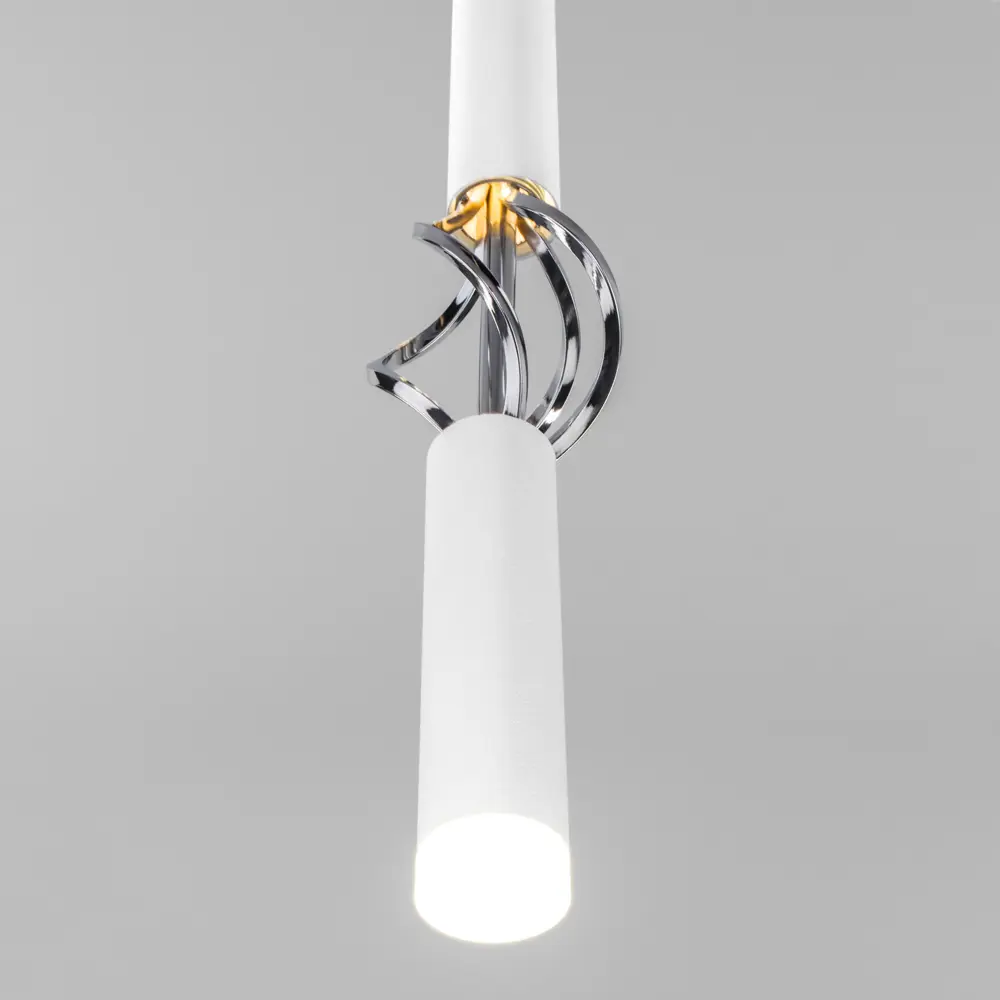 Фото 3 Светильник подвесной светодиодный Eurosvet 50191/1 led белый/хром 2 м² нейтральный белый свет цвет белый Фото 3 Светильник подвесной светодиодный Eurosvet 50191/1 led белый/хром 2 м² нейтральный белый свет цвет белый