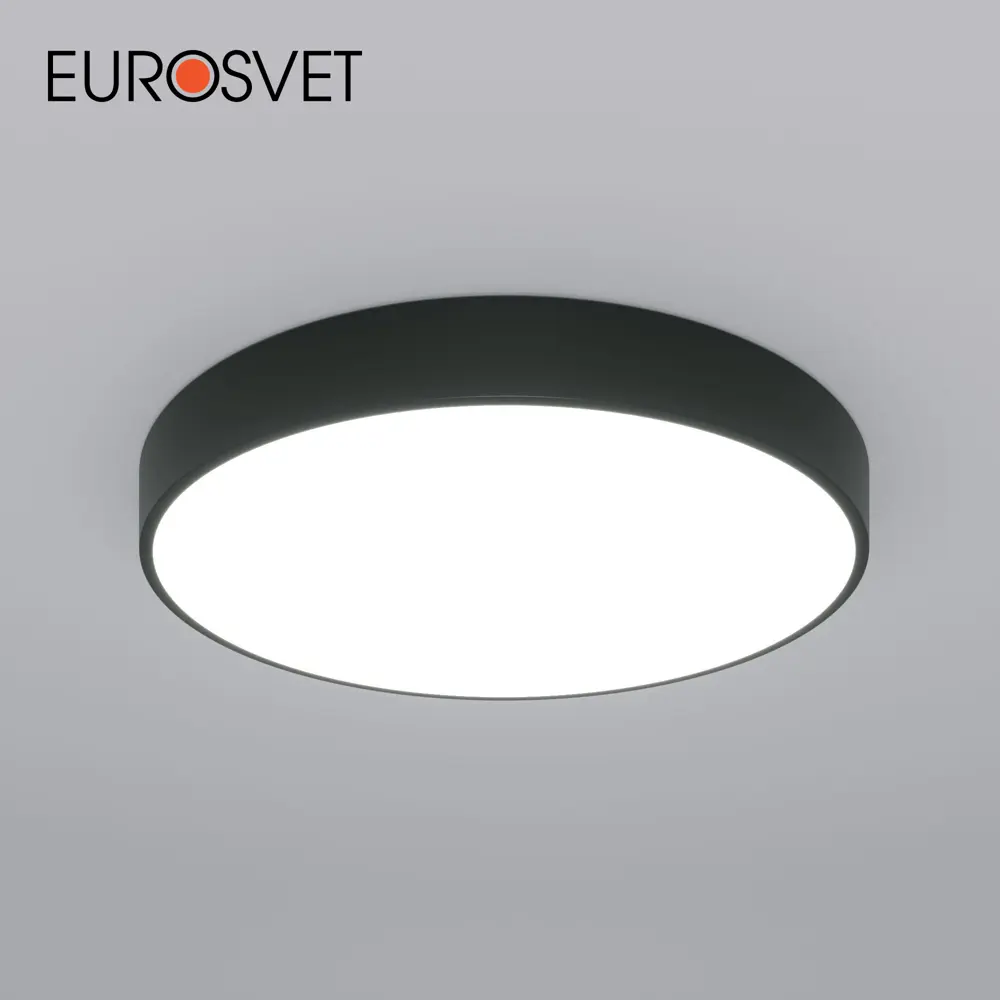 Фото Светильник потолочный светодиодный EUROSVET a063081 Entire 27 м² изменение оттенков белого цвет черный Фото Светильник потолочный светодиодный EUROSVET a063081 Entire 27 м² изменение оттенков белого цвет черный