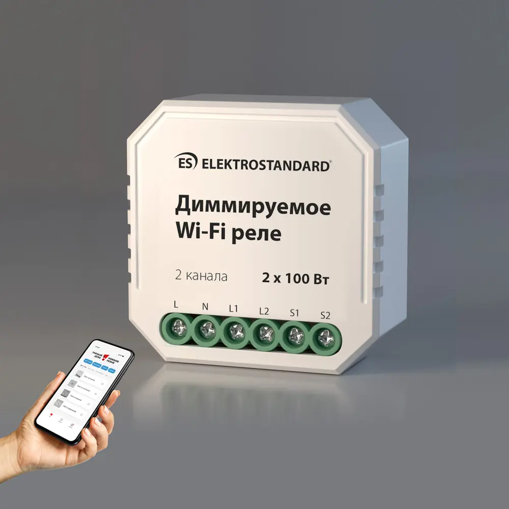 Фото Диммируемое 2-канальное реле Умный дом 76003/00 Elektrostandard Фото Диммируемое 2-канальное реле Умный дом 76003/00 Elektrostandard