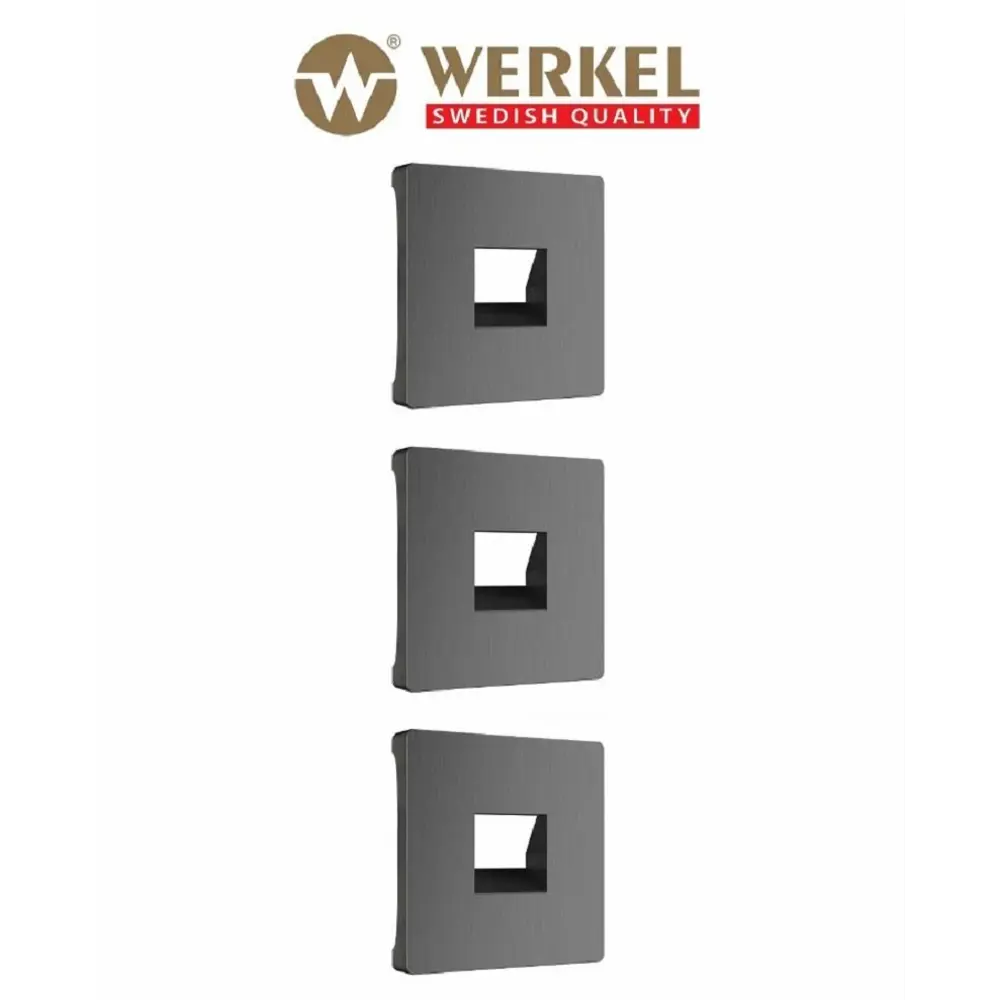 Фото Накладка для телефонной розетки RJ-11 Werkel W1192004 цвет графит рифленый 3 шт. Фото Накладка для телефонной розетки RJ-11 Werkel W1192004 цвет графит рифленый 3 шт.