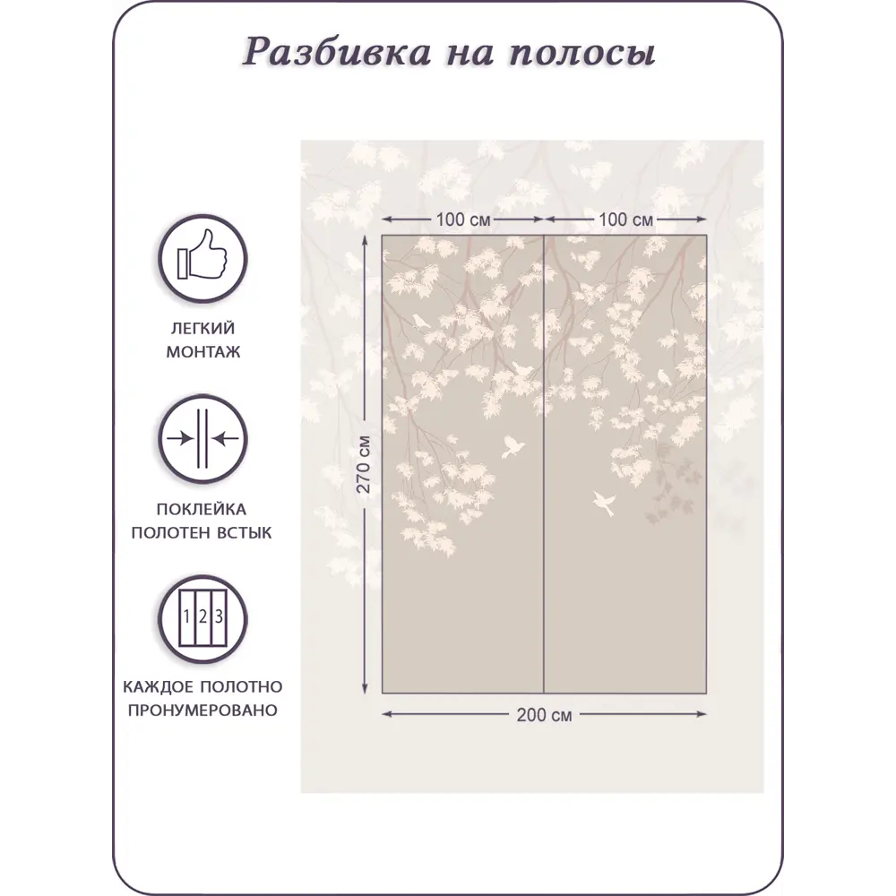 Фото 5 Фотообои флизелиновые Barton Wall 3D Растения Птицы Дерево N16502-BR, 200x270 см Фото 5 Фотообои флизелиновые Barton Wall 3D Растения Птицы Дерево N16502-BR, 200x270 см