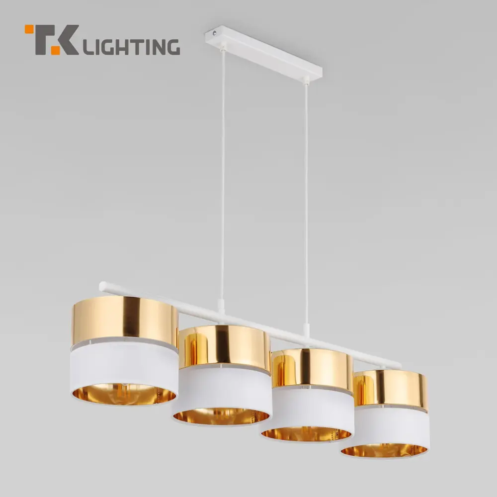 Фото Светильник подвесной TK LIGHTING a062975 Hilton 4 лампы 16 м² цвет белый/золото
