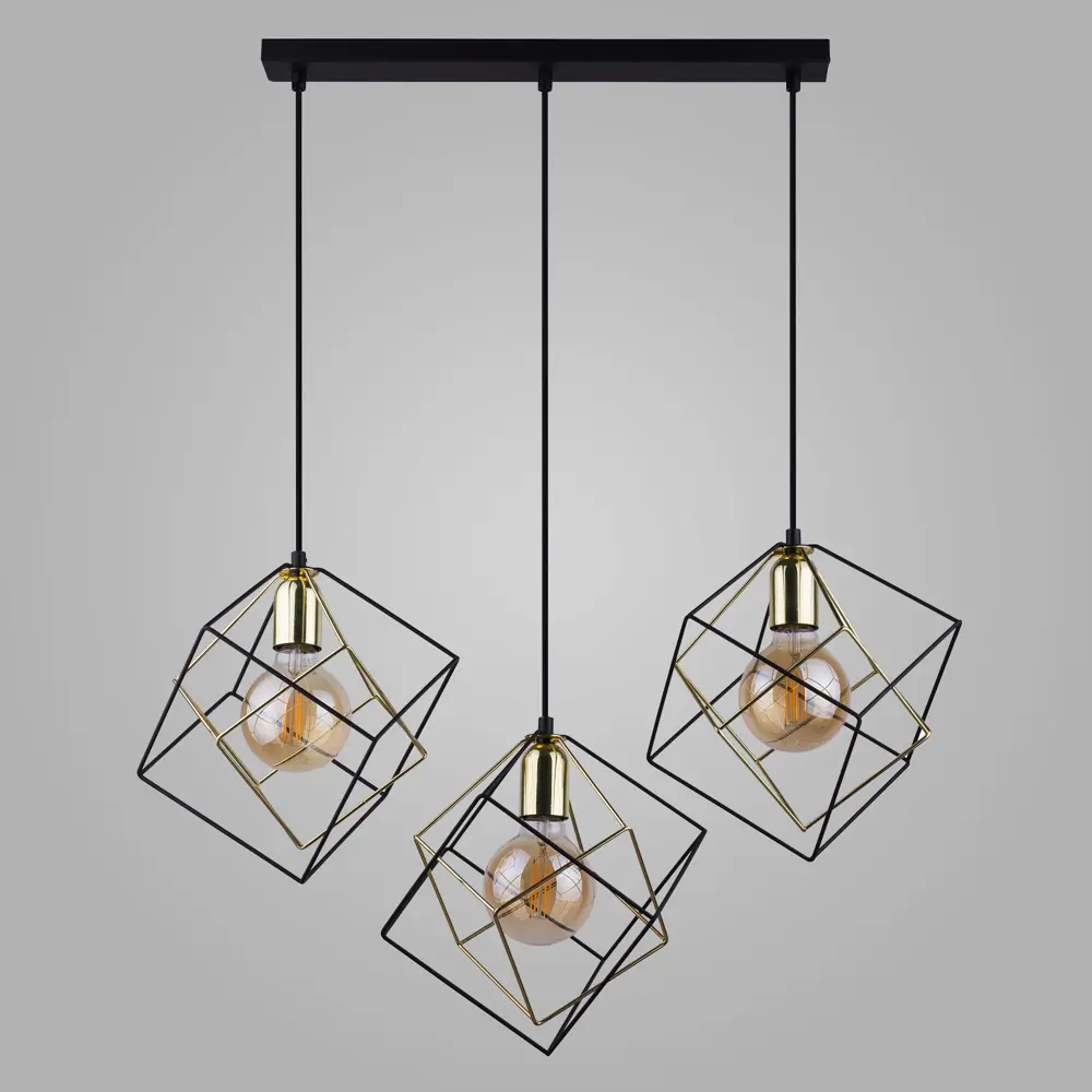 Фото 3 Светильник подвесной в стиле лофт TK LIGHTING 190 Alambre 3 лампы 12 м² цвет черный Фото 3 Светильник подвесной в стиле лофт TK LIGHTING 190 Alambre 3 лампы 12 м² цвет черный