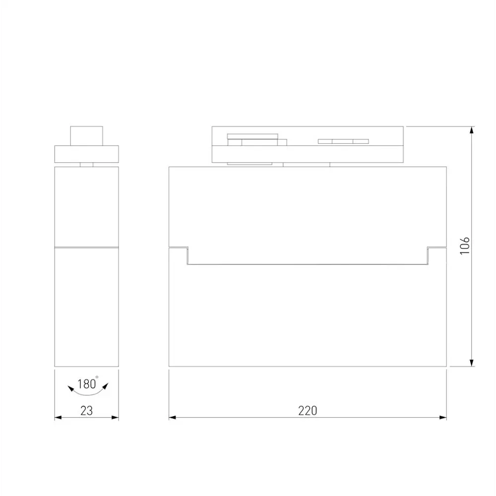 Фото 12 Трековый светильник линейный светодиодный Elektrostandard A057442 20 Вт однофазный 7 м² цвет черный Фото 12 Трековый светильник линейный светодиодный Elektrostandard A057442 20 Вт однофазный 7 м² цвет черный
