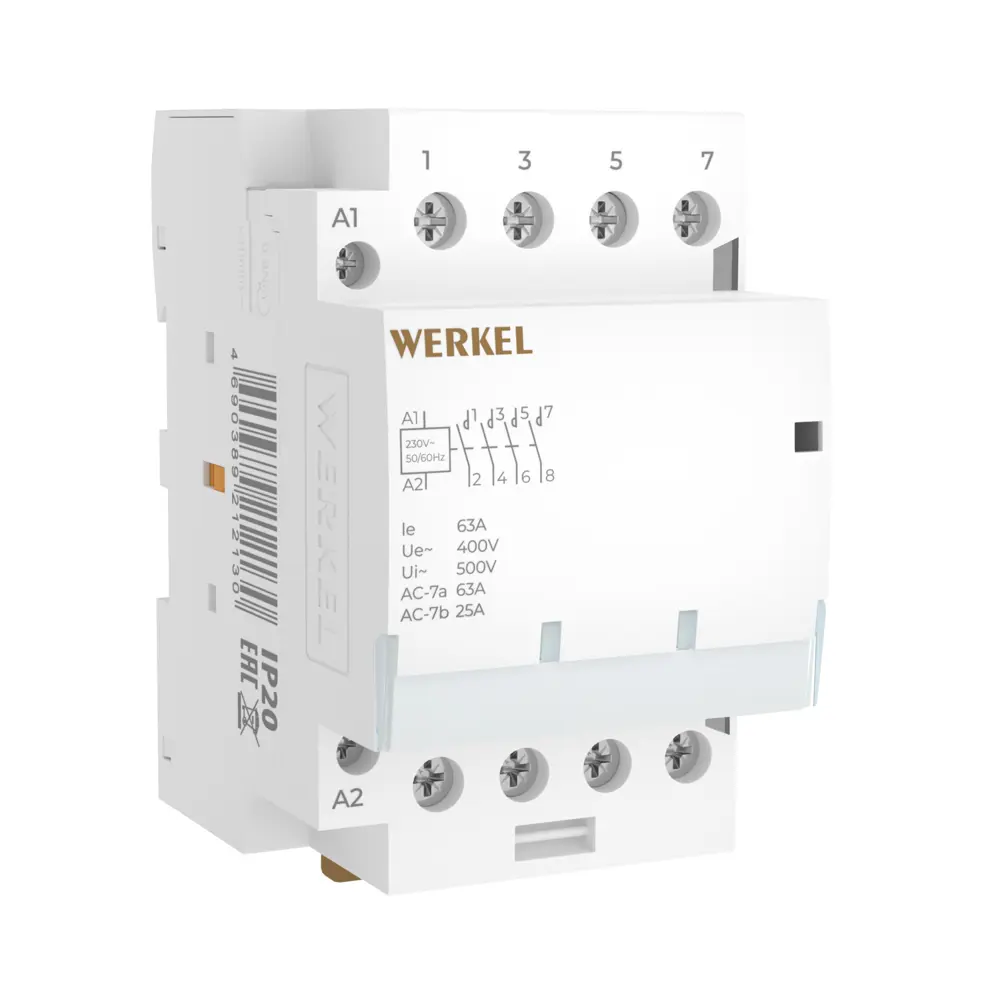 Фото 2 Контактор Werkel W943M63O 63 А 400 В 4NO