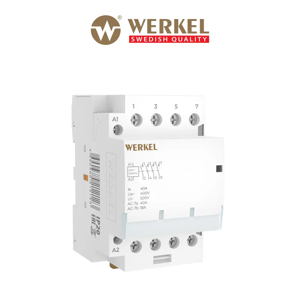 Фото Контактор Werkel W943M40O 40 А 400 В 4NO