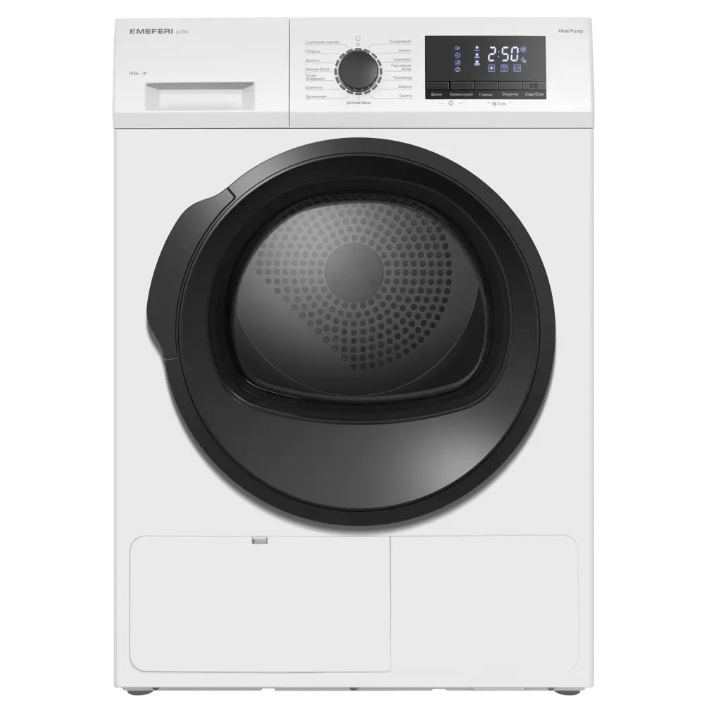 Фото Сушильная машина Meferi MDR1015WH HP Ultra с тепловым насосом 60 см 10 кг цвет белый Фото Сушильная машина Meferi MDR1015WH HP Ultra с тепловым насосом 60 см 10 кг цвет белый