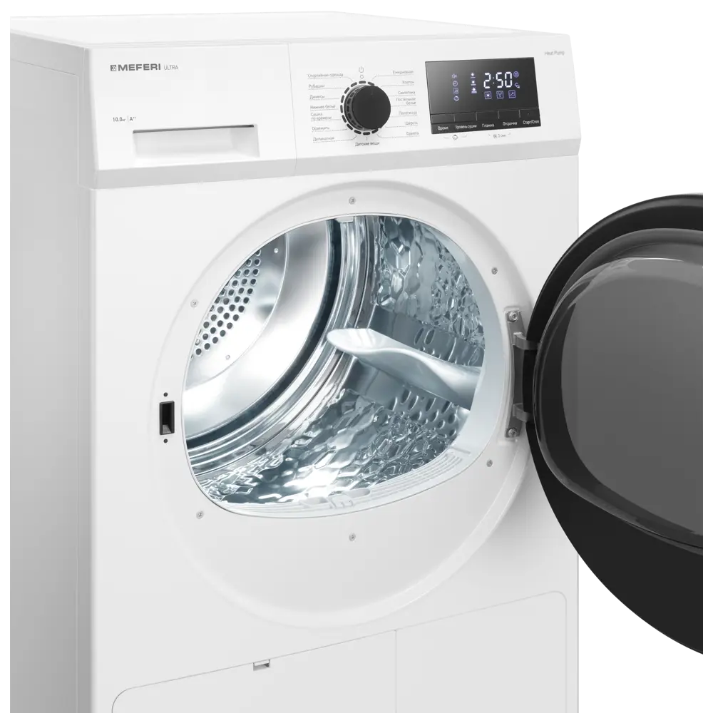 Фото 19 Сушильная машина Meferi MDR1015WH HP Ultra с тепловым насосом 60 см 10 кг цвет белый Фото 19 Сушильная машина Meferi MDR1015WH HP Ultra с тепловым насосом 60 см 10 кг цвет белый