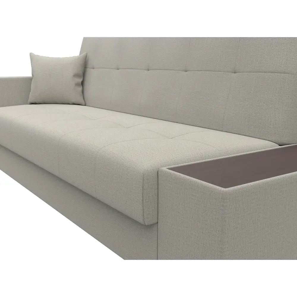 Фото 4 Диван раскладной Лига диванов Диван-книжка Лига-020 стол справа 224x90x84 см рогожка цвет амур бежевый Фото 4 Диван раскладной Лига диванов Диван-книжка Лига-020 стол справа 224x90x84 см рогожка цвет амур бежевый