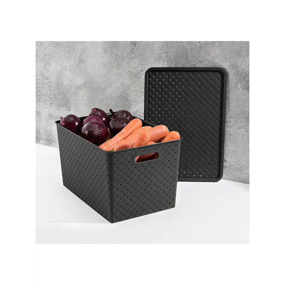 Фото 6 Корзина Violet 811915+3 25.50x26.50x36.50 см полипропилен цвет белый/черный 3 шт Фото 6 Корзина Violet 811915+3 25.50x26.50x36.50 см полипропилен цвет белый/черный 3 шт