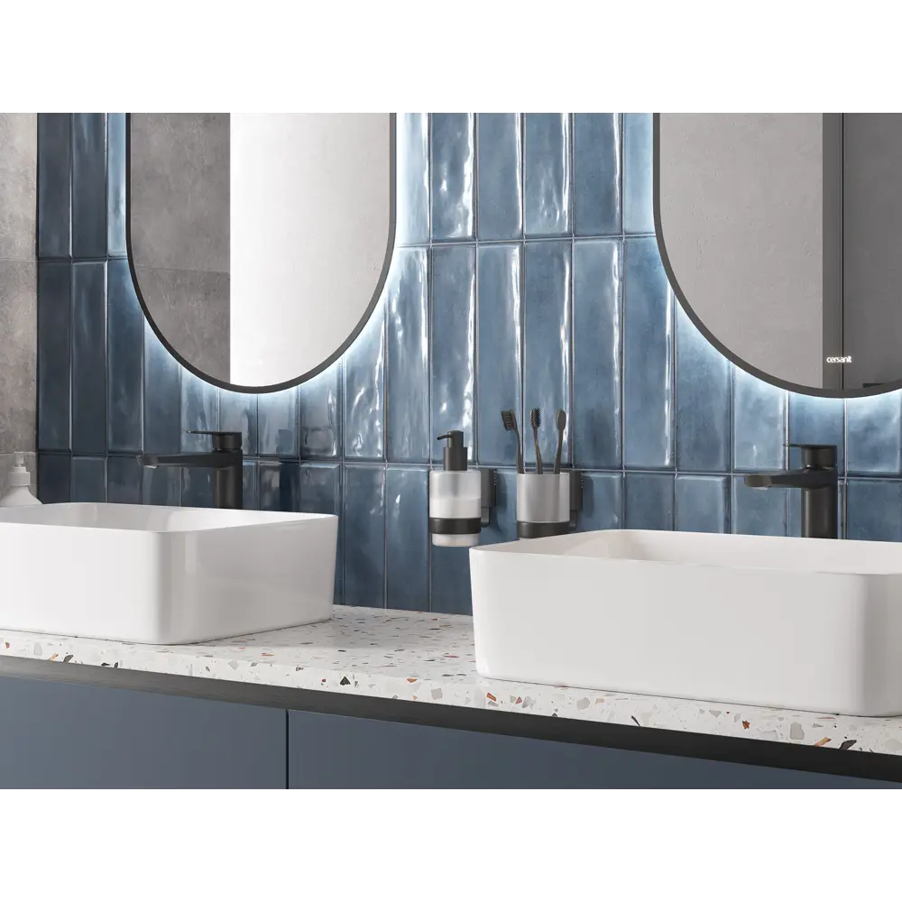 Фото 5 Плитка настенная Cersanit Cascada 29.8x59.8 см 1.45 м² глянцевая цвет синий Фото 5 Плитка настенная Cersanit Cascada 29.8x59.8 см 1.45 м² глянцевая цвет синий