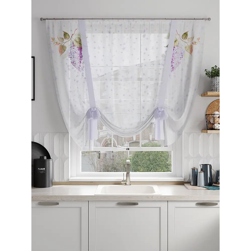 Фото 2 Тюль на шторной ленте At Home Сенвикс 150x150 см цвет белый Фото 2 Тюль на шторной ленте At Home Сенвикс 150x150 см цвет белый