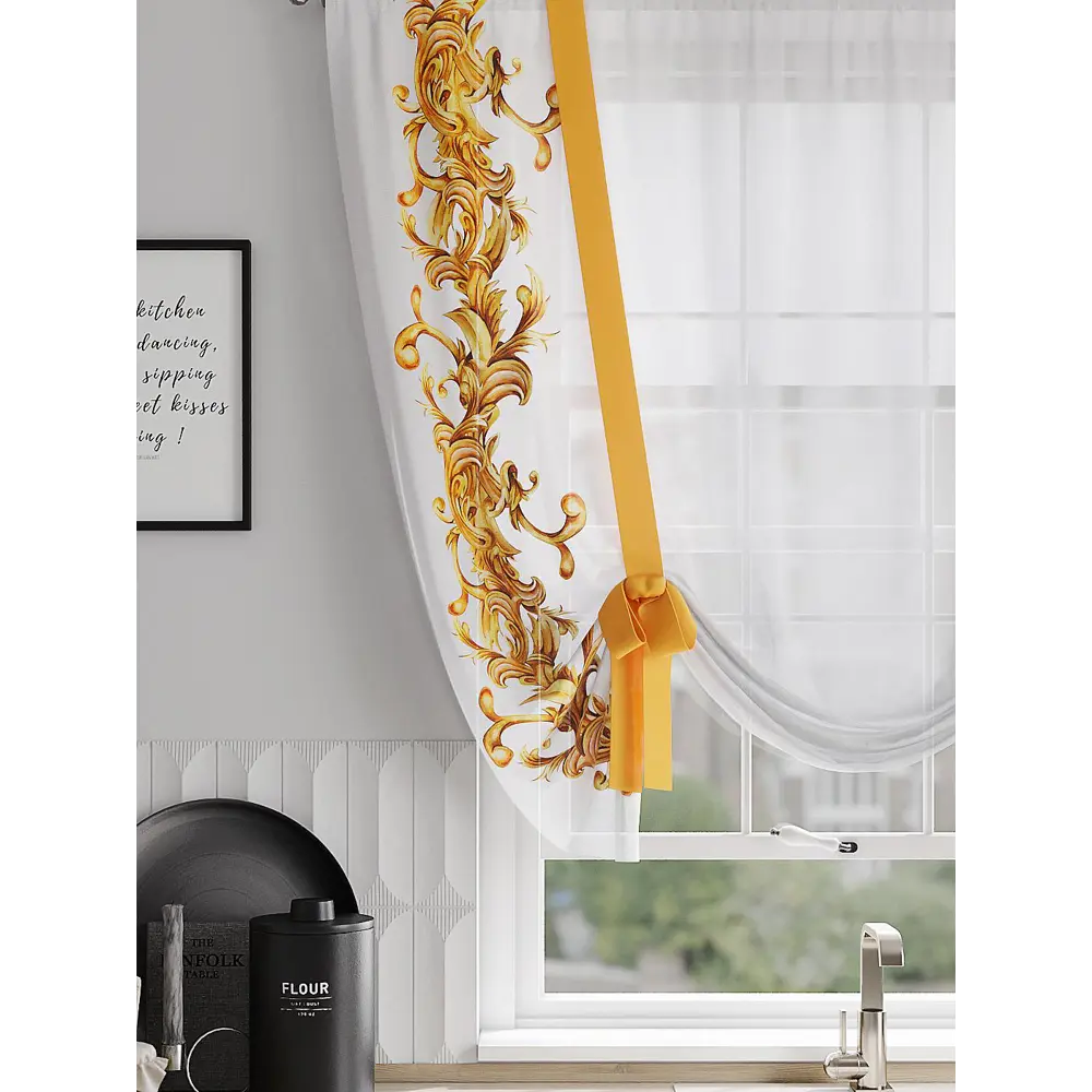 Фото 3 Тюль на шторной ленте At Home Рениприон 150x150 см цвет белый Фото 3 Тюль на шторной ленте At Home Рениприон 150x150 см цвет белый