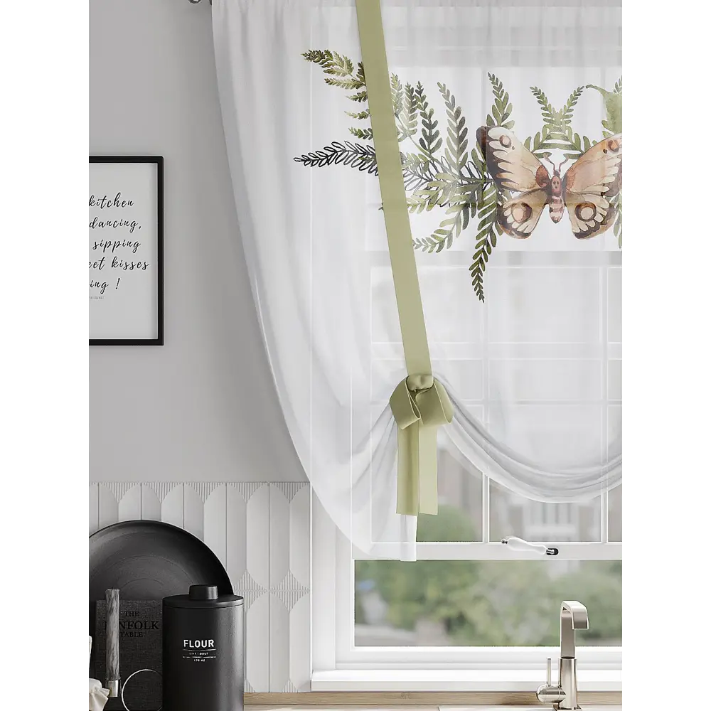 Фото 3 Тюль на шторной ленте At Home Ранбриф 150x150 см цвет белый Фото 3 Тюль на шторной ленте At Home Ранбриф 150x150 см цвет белый