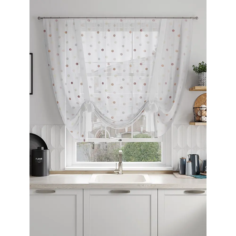 Фото 2 Тюль на шторной ленте At Home Натвиронс 150x150 см цвет белый Фото 2 Тюль на шторной ленте At Home Натвиронс 150x150 см цвет белый